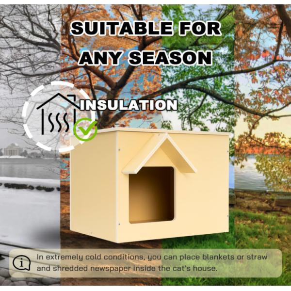 Hot Selling Outdoor Waterproof Feral Cat Shelter Wooden Stray Cat Condo Cat Houses