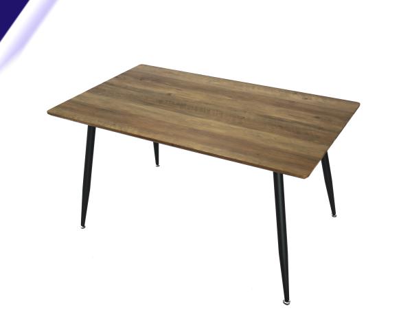 Nature Wood Grain Veneer 25mm Mdf Dining Table With Anti Slid Pads