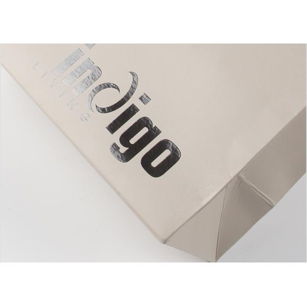 Eco Friendly Paper Shopping Bags With Nylon Rope Handles And Spot UV Surface Finishing