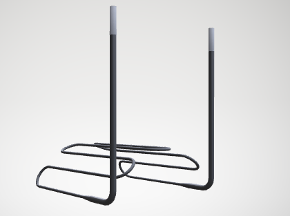 1700°C High-Temperature Resistant Right-Angle U-Type MoSi2 Heating Element (For Compact Furnace Chambers)