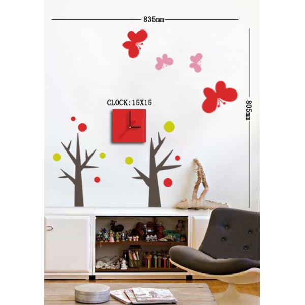 15A006 Fashion Beautiful Wall Sticker Clock Wall Decoration