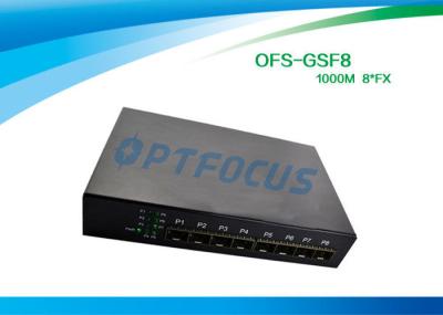 8 ethernet da fibra ótica de Gbe SFP do porto 12 comutam 100 a BASE - fonte de alimentação de Fx DC5V 1A