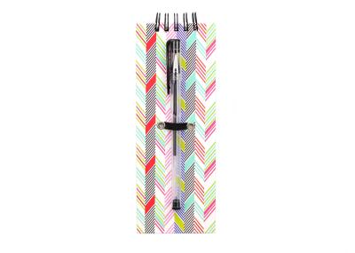 O costume imprimiu espiral - cadernos encadernados/blocos de notas e penas personalizados dos artigos de papelaria