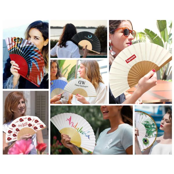 Custom Wooden Hand Fan Promotional&Wedding Gifts Wood Folding Hand Held Fan