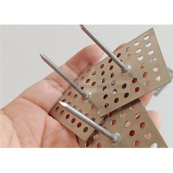 Galvanized Steel 2 Inch Metal Insulation Hangers With Perforated Base