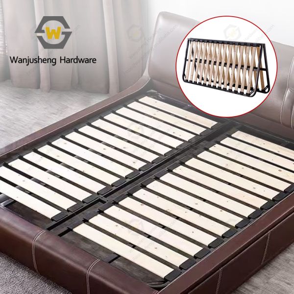 Hot Sale Customizable Ribbed Metal Frame Thickened Foldable Bedroom Set Strong Support