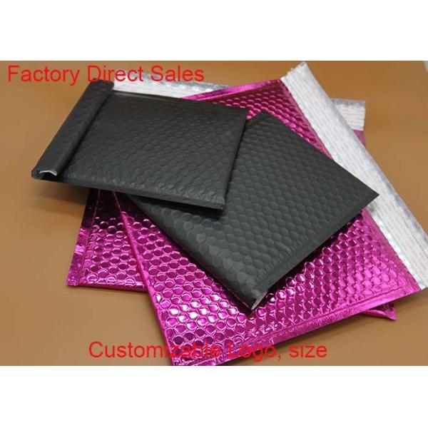 VMPET/CPE Structure Metallic Bubble Wrap Envelopes Custom Printing Self Sealed