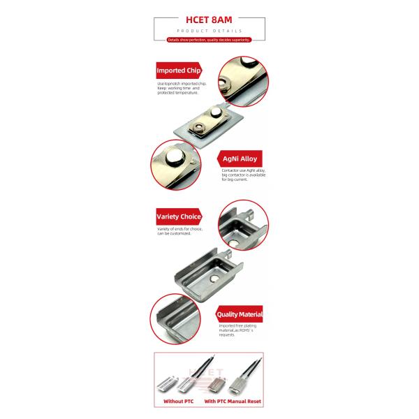 Compressors Bimetal Thermostat 80C-180C Bimetal Temperature Switch