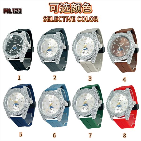 Fábrica mayorista de moda de calidad minimalista de cuarzo Reloj de pulsera con banda de silicona