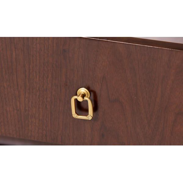 Glass top walnut wood veneer 3 drawers bed side table,night stand for hotel bedroom furniture