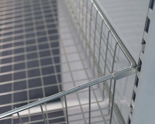 Metal Supermarket Shelf Display 100KG Weight Capacity  Customized Color