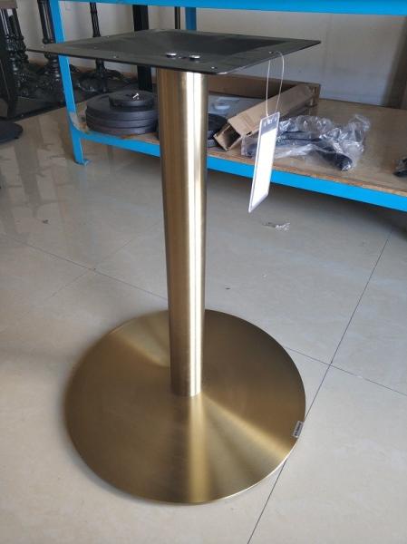 Stainless Steel Table Legs / Hospitality Table Base With Copper Finish 2109-GD