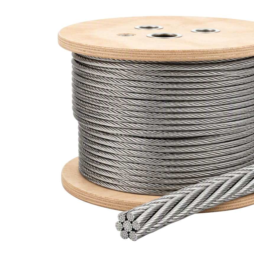 High Tensile and Quality 7X7 316L Stainless Steel Wire Rope for Marine and Construction
