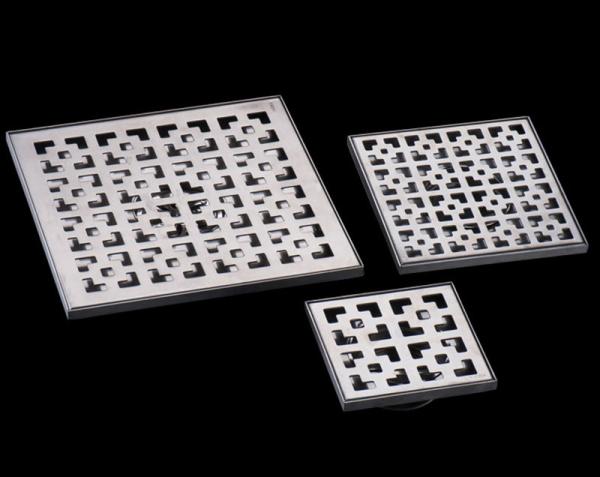 6 7.9 11.8 Stainless Steel Square Shower Drain With Brush Polishing Finish