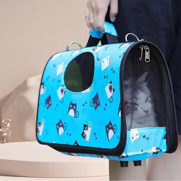 Single Shoulder Pet Carrier Bag Breathable Cat Travel Bags Portable