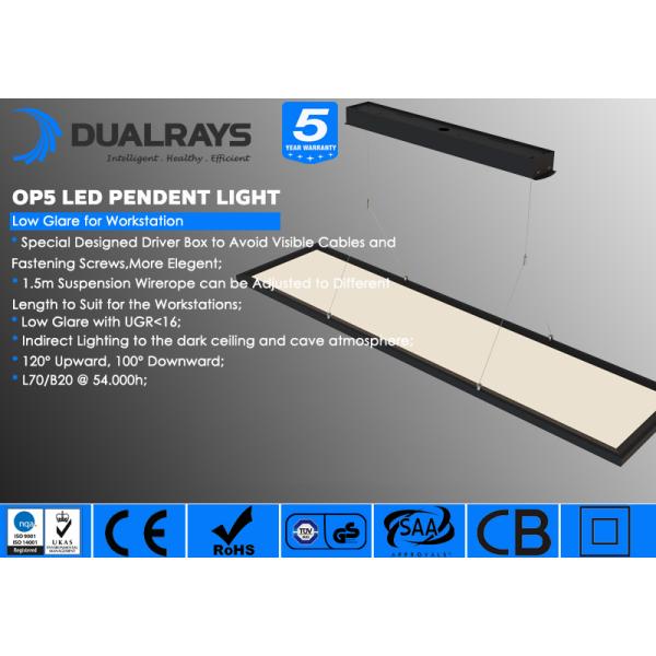 OP5 Office Led Pandent Light 50W 120LPW Low Galre Indirect Lighting For Workstation