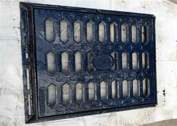 B125 EN124 Cast Iron Trench Drain Grates Anti Rust For Municipal Construction