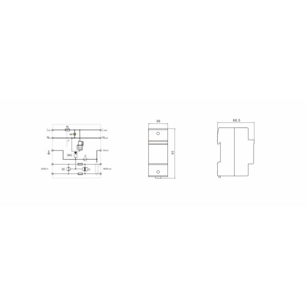 BRPC1-230L 10kA Surge Protectors for LED AC surge protector for LED Lighting system LED Lighting Protection