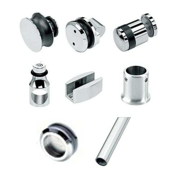 OEM CNC Hardware Parts Cabinets Stainless Steel Frameless Sliding Glass Shower Doors