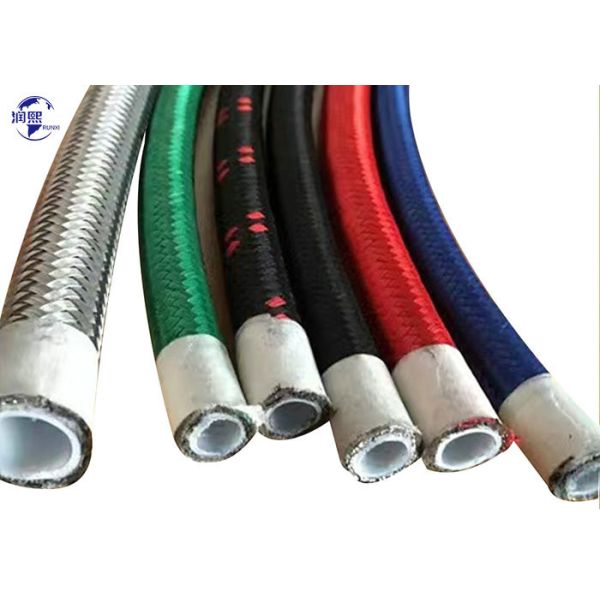 SAE 100 R14 Convoluted Stainless Steel Wire Braided Flexible PTFE Hydraulic Hose