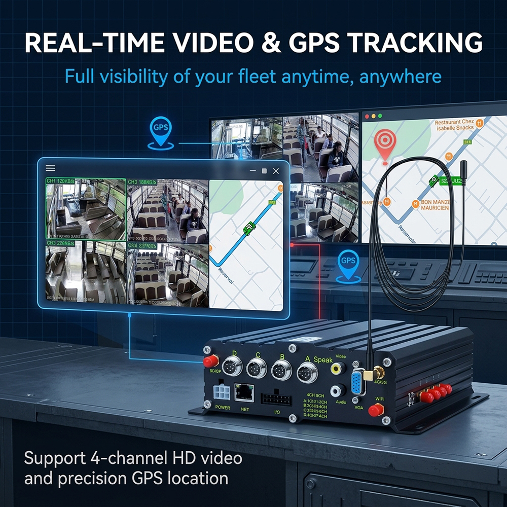 MDVR with Real-Time Weight Monitoring and 4G Live Streaming for Concrete Mixer Trucks with GPS/BeiDou Tracking