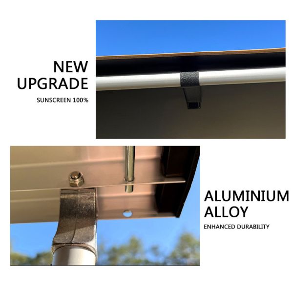 Waterproof Retractable Car Awning Tent Outdoor Car Roof Side Awning for SUV LED Light 4x4 Awning Car Sunscreen Canopy