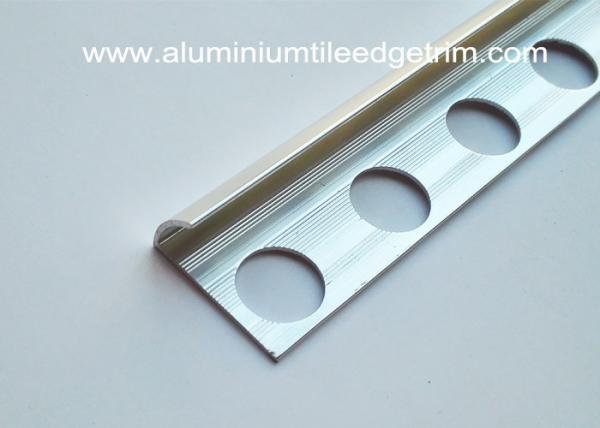 Silver Aluminium Internal Corner Tile Trim Profile Home Decoration For Bathroom