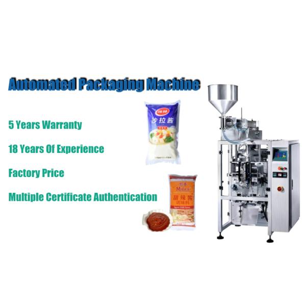 Machine de conditionnement remplissante liquide automatisée de sauce à lait 120pcs/Min
