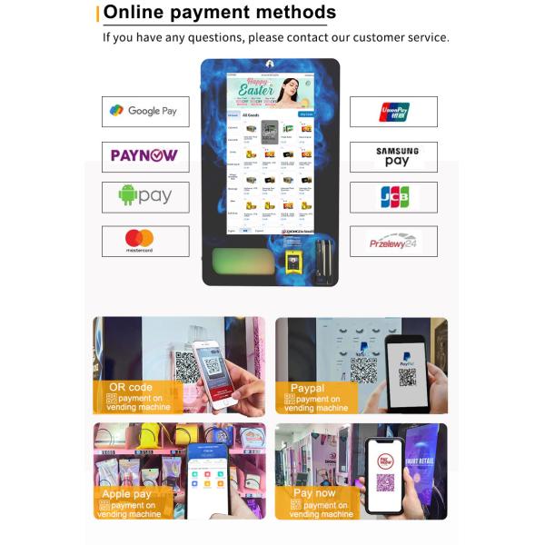 Automatic Mini Vending Machine 32 Inch Digital Screen Age Verification Vending Machine With Id Card Reader