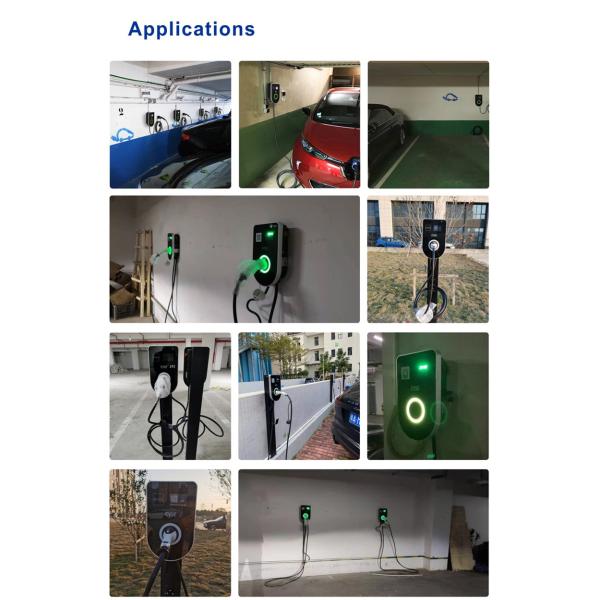 IP55 7KW Home Charging Point SAE J1772 380vac OCPP1.6 Json Wall Box EV Charger