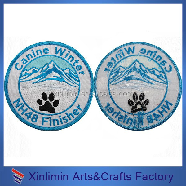 Customized Logo Golf Embroidered Woven Patches at Direct with Canvas Fabric