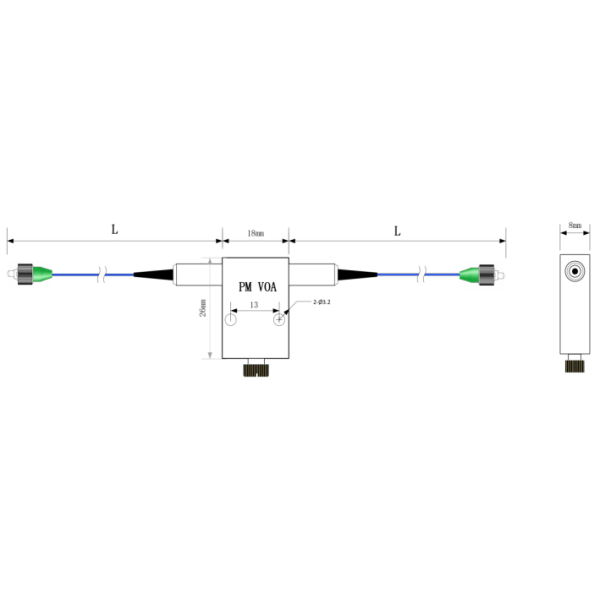 PM Polarization Maintaining Variable Optical Attenuator 1 Channel 1310nm 1480nm 1550nm 980nm 1064nm 780nm 850nm
