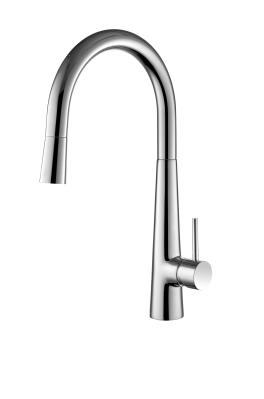 Tubos de mistura de cozinha de latão de punho único com acabamento cromado T81037