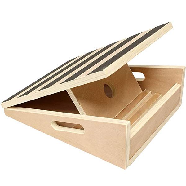 Adjustable Wooden Slant Board Workout Non Slip Wooden Fitness Equipment