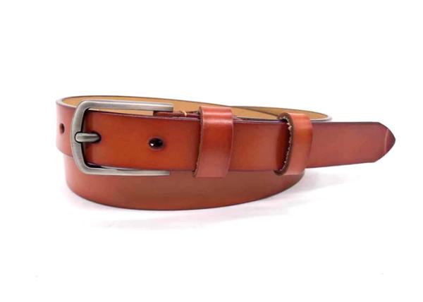 130cm Cow Hide Leather Belt For Women With Alloy Pin Buckle