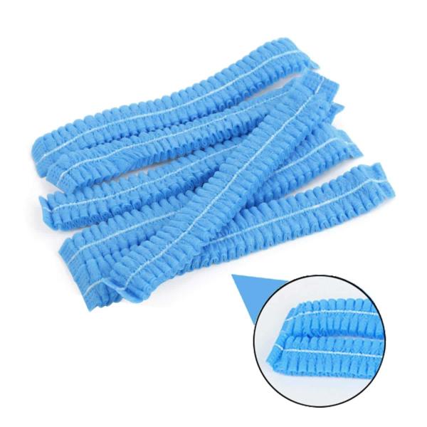 Blue White 21 19 Non Woven Disposable Bouffant Cap