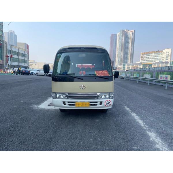 Second Hand Mini Coaster Bus Toyota 1hz 6 Cylinder Engine With 23 Seats