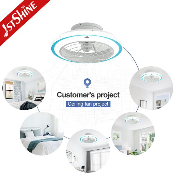 Ventilador de techo LED de 20 pulgadas con temperatura de luz y color 3000-6500K