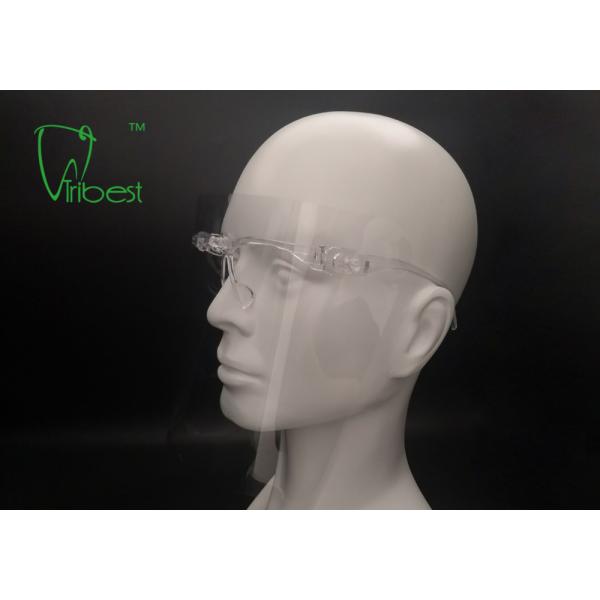 Full Transparent Dental Protective Wear , Clear Face Shield Visor With Frame