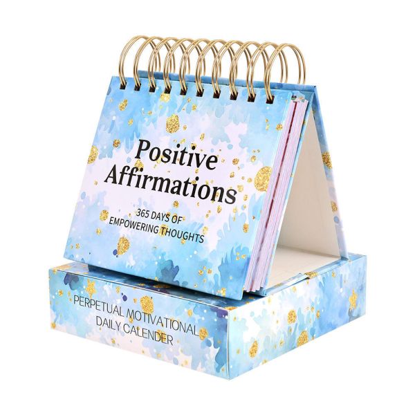 Motivational & Inspirational Perpetual Daily Calendar Undated 365 Days Desk Calendar/Inspirational Standing Flip Calendar