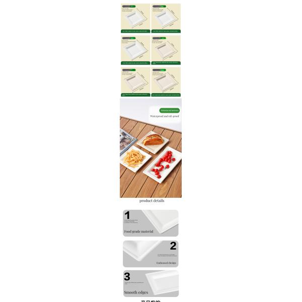 Biodegradable Disposable Cutlery and Dinnerware Round Shape Environmentally Friendly