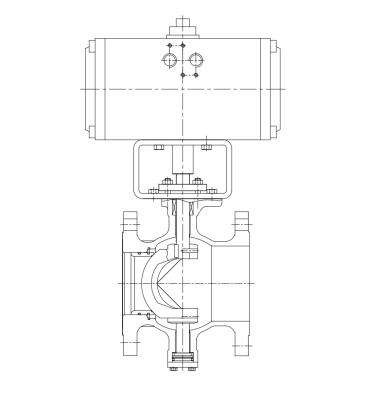 V Notch Ball Control Valve ANSI Class 150 300 600 Nominal Pressure