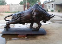 Sculpture faite sur commande en statue de Taureau de bronze d'antiquité en métal de fonte de taille