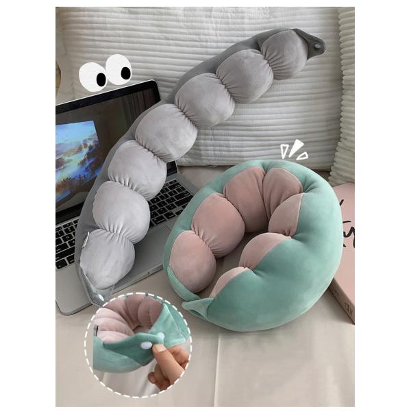 Folding U-shaped Neck Pillow for Student Office Nap Travel PP Cotton Filling