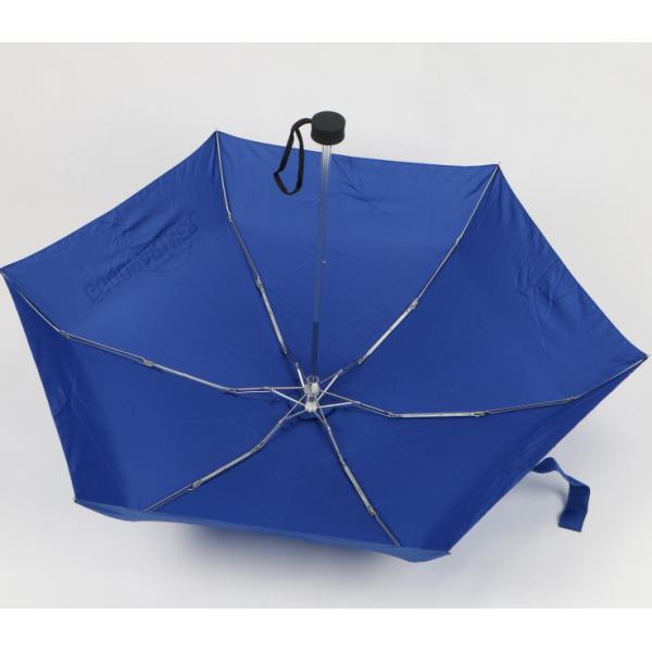 Blue Five Fold Micro Travel Umbrella , Fancy Sun Sturdy Compact Umbrella