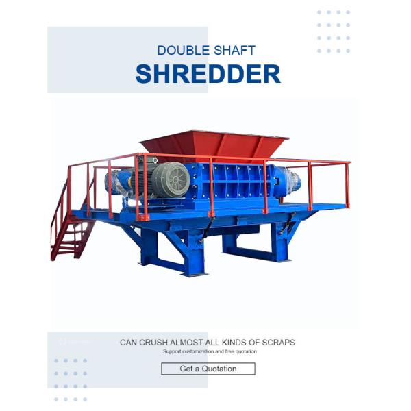 Building Material Shops Double-Shaft Shredder Shear Quilt Crusher for Multifunctional