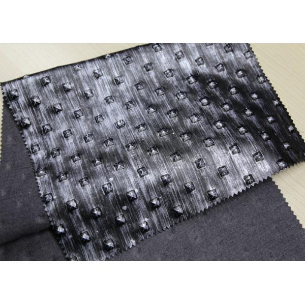 Big Silver Rivet Embossed PU Leather 0.5mm Thickness For Garment Bags