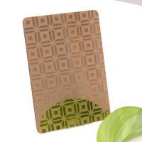 SS304 Stainless Steel Plate Mirror Finish Rose Gold Etched Elevator Sheet