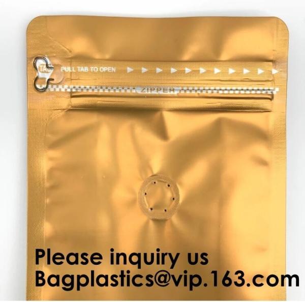 Pack Packaging Reusable Aluminium Foil Zip Lock Stand Up Food Pouches Bags With Tear Notch For Food Storage, Bagease