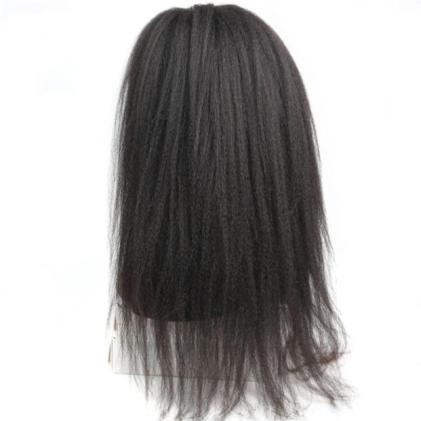 12-14inch Italian Raw Pre Pluck Yaki Kinky Straight 360 HD Swiss Full Lace Frontal Human Hair Wig